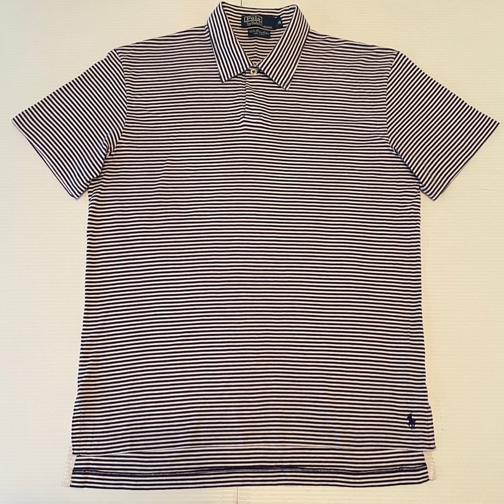 Men’s Polo by Ralph Lauren soft knit Polo stripe shirt